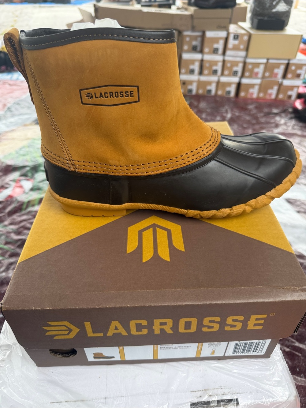 LaCrosse Men’s Brown and Black Waterproof Duck Boot